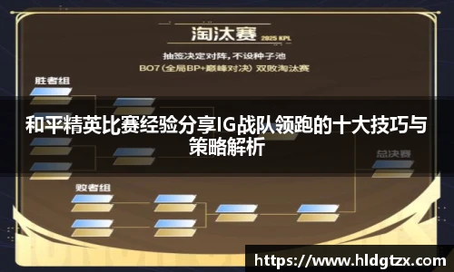 和平精英比赛经验分享IG战队领跑的十大技巧与策略解析